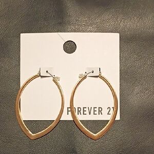 Forever 21 Gold V-Shape Hoop Earrings